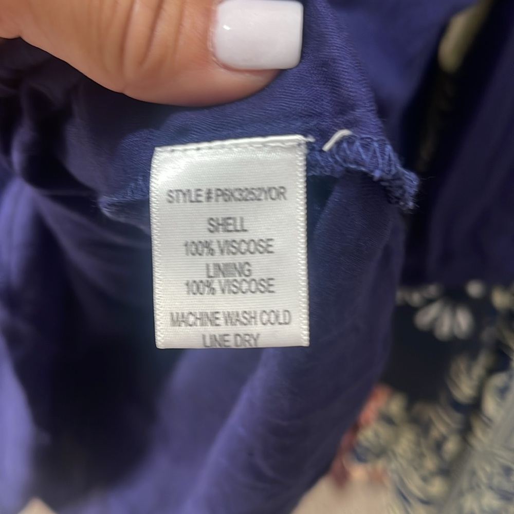 Parker Elegant Navy Blue Embroidered Dress - Picture 5 of 5